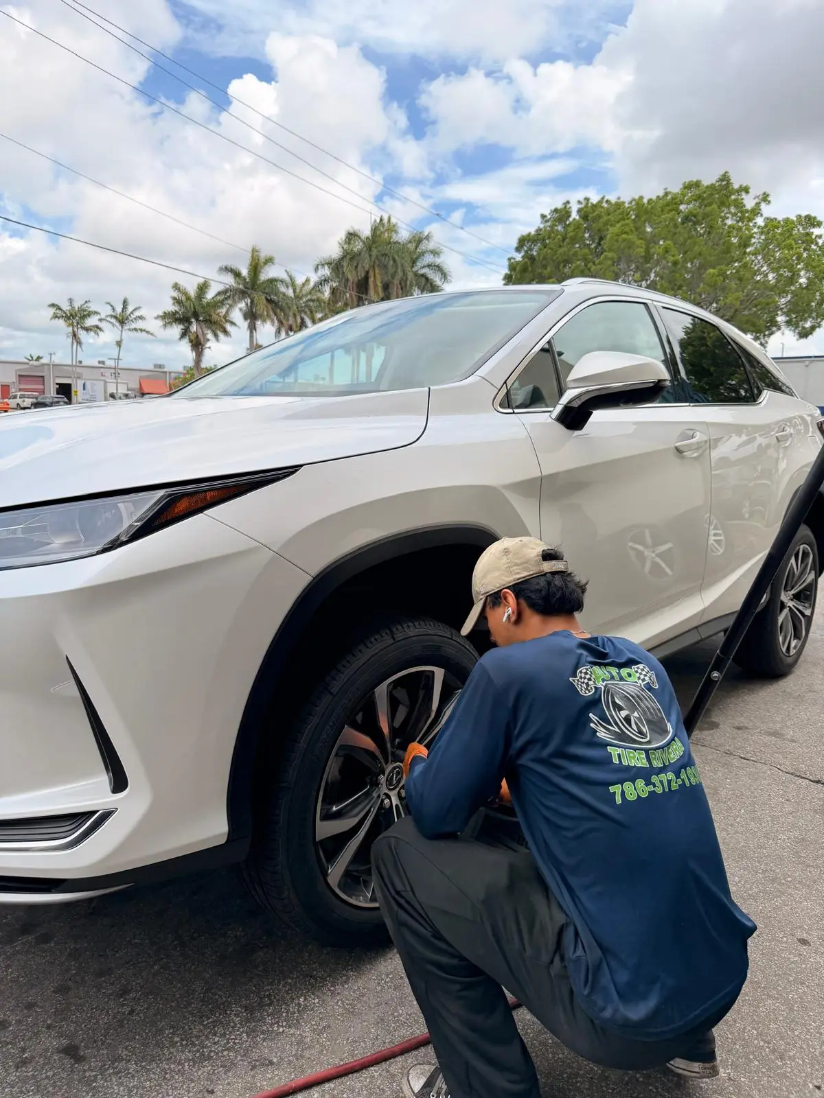 Branded Rivera tech on a Lexus RX wheel